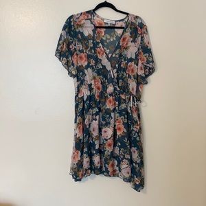sweetkie 🌸 floral faux wrap dress